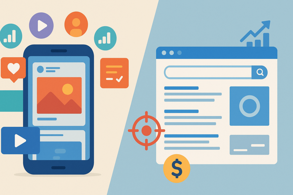 Social media advertenties vs Google Ads