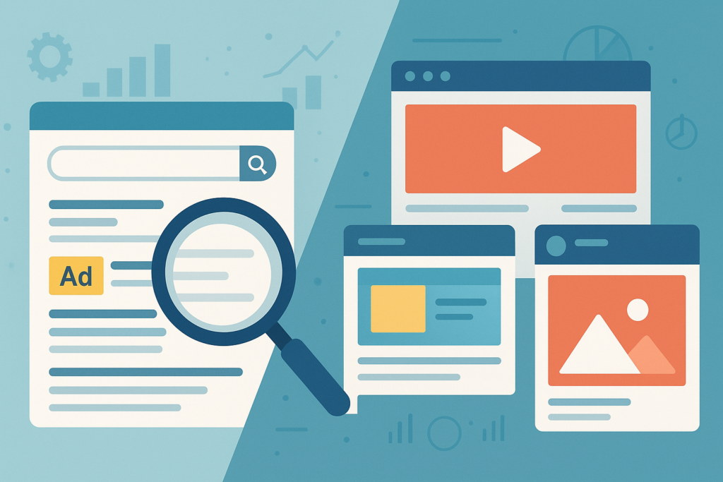 Zoekadvertenties vs display advertenties